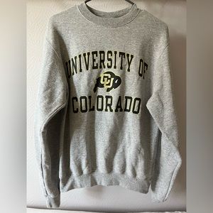 University of Colorado Boulder Champion Sweatshirt Grey Size S